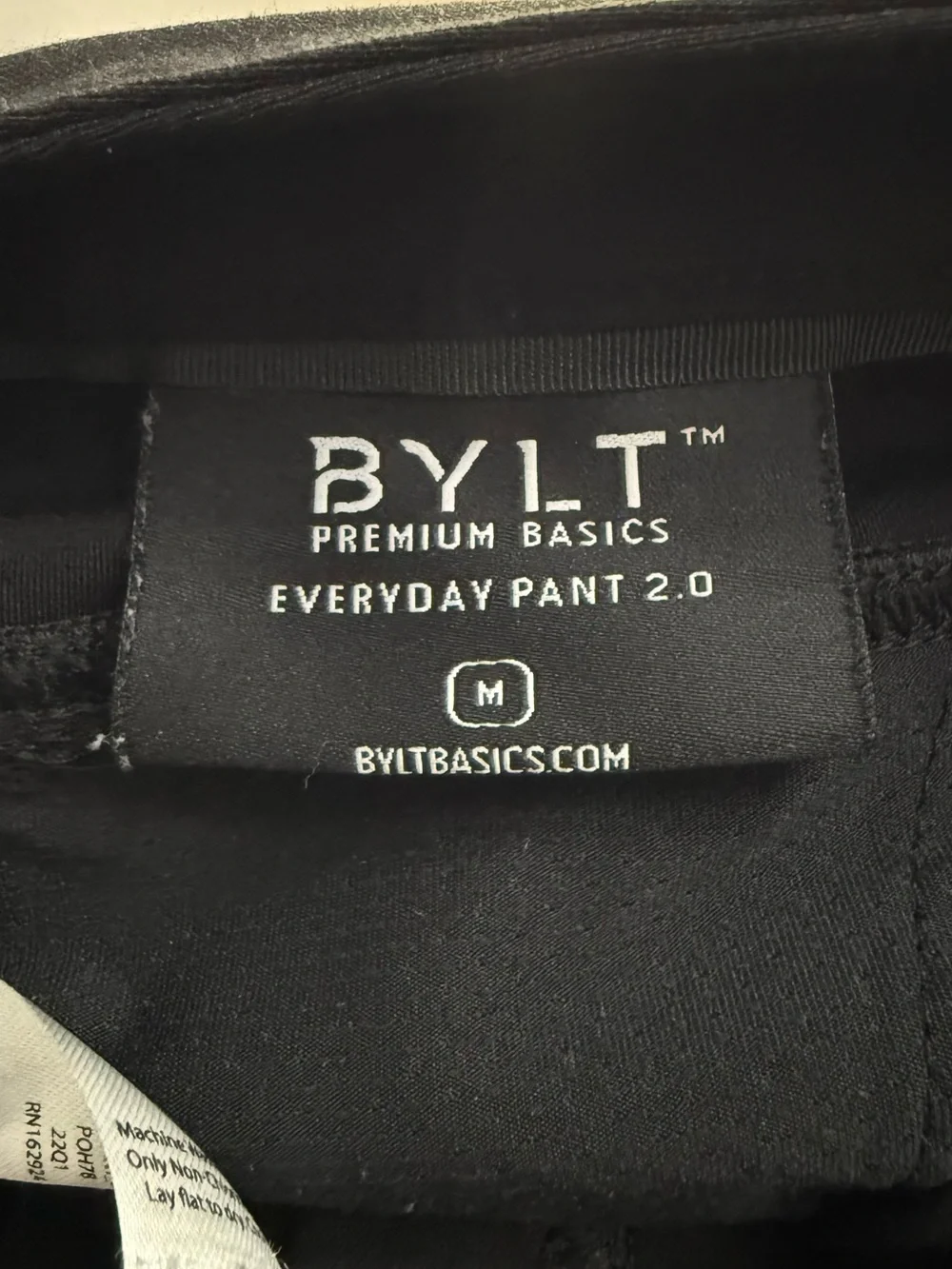 BYLT | Everyday Pant 2.0 | Black | Size Medium